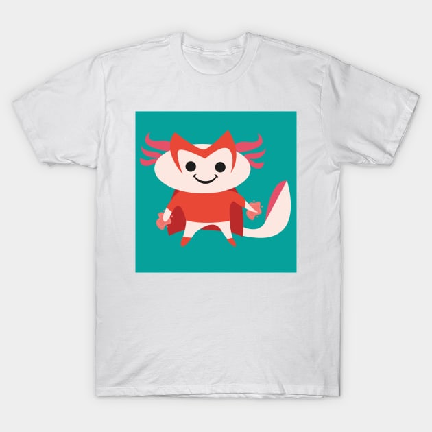 Axiolot Red Heroes T-Shirt by Marshall Lie Store